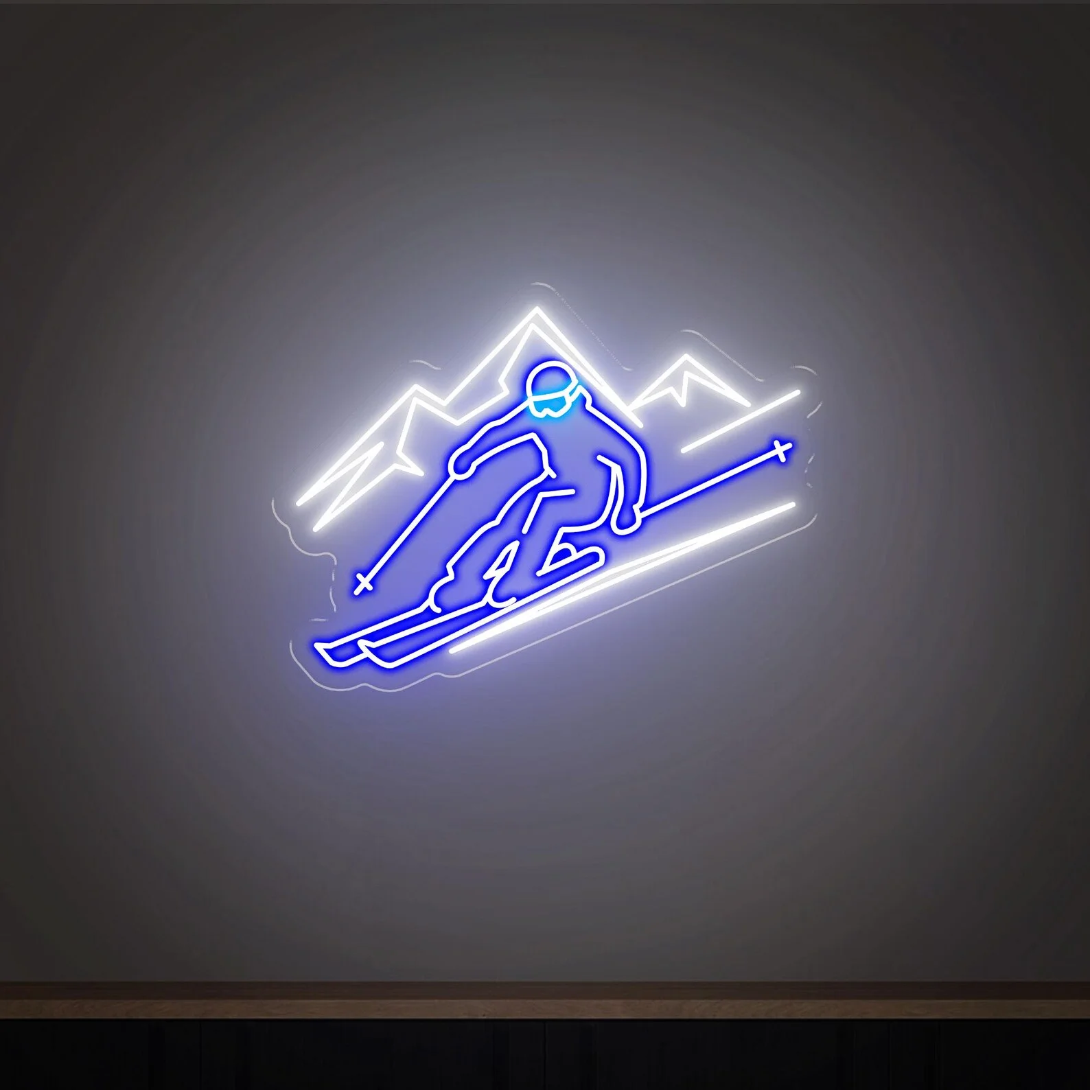 Ski Neon Sign, Apres Ski, Ski Goggles Neon Decor, Custom Apres Ski Sign, Ski WAll Decor, Gift for Skier