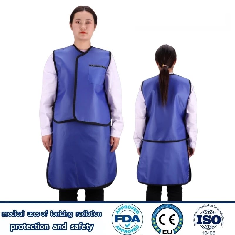Super Soft Lead Apron Set 0.35/0.5mmpb X-ray Gamma Ray Shielding Overcoat Industrial Radiation Protection Lead Suit