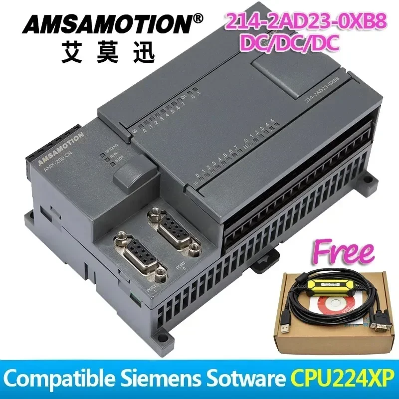 Amsamotion CPU224XP S7-200CN PLC DC/DC/DC 14 Input 10 Output 6ES7 214-2AD23-0XB8 Transistor Output Digital Input PLC