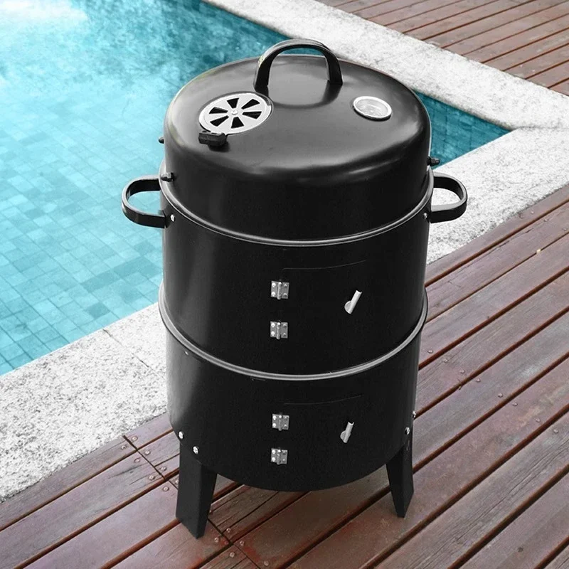 Smokeless BBQ Grill Household BBQ Grill Outdoor Portable Charcoal Stainless Steel BBQ Indoor Stew Grill