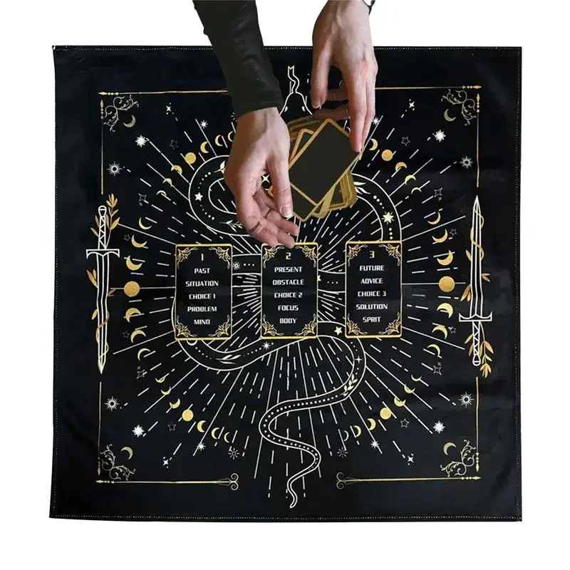 مذبح القماش التارو القراءة حصيرة سميكة المخملية مفرش طاولة الروحية أوراكل بطاقة الوسادة لغرفة الكهف جدار ديكور أدوات العرافة #5