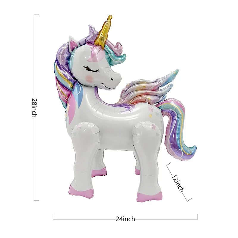 Rainbow Unicorn Standing Balloon Rainbow Unicor Girls Birthday Party Decorations Rainbow Unicorn Tableware Paper Plates Napkins