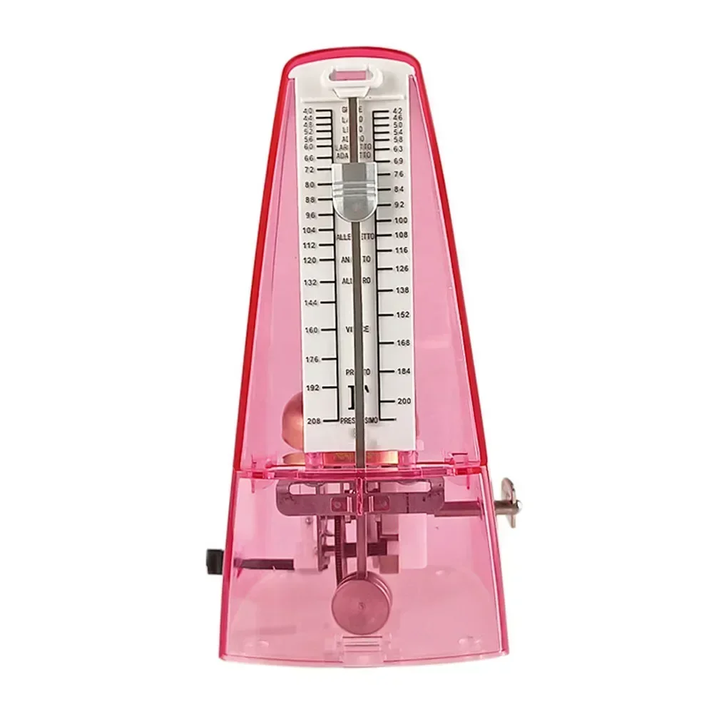 Metronome Mechanical Metronome Tower Type Metronome Transparent Pink Wooden Color Accessories For Guitar For Piano