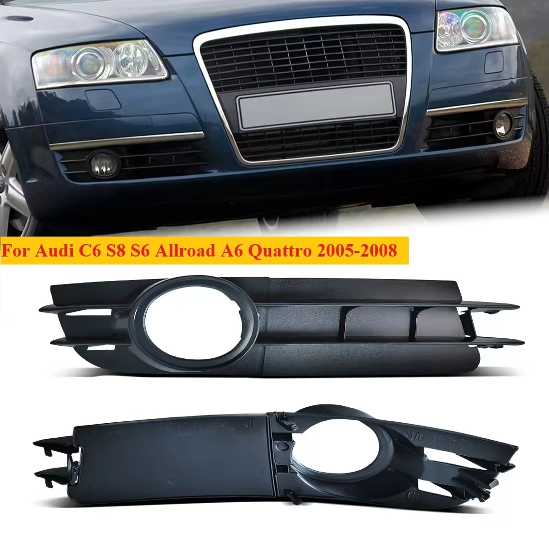 

4F0941700 4F0807681A Fog Lamp For Audi C6 S8 S6 Allroad A6 Quattro 2005-2008 Foglight Cover Front Bumper Fog Lamp with Cover