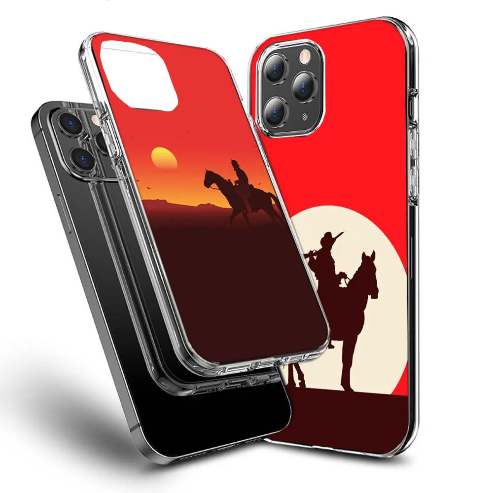 Red Dead Redemption Phone Case For Apple Iphone 15+ 14 Plus Fundas 16 Pro Max Capa 12 13 Mini Coque 11 Pro Cover Shell TPU Cover