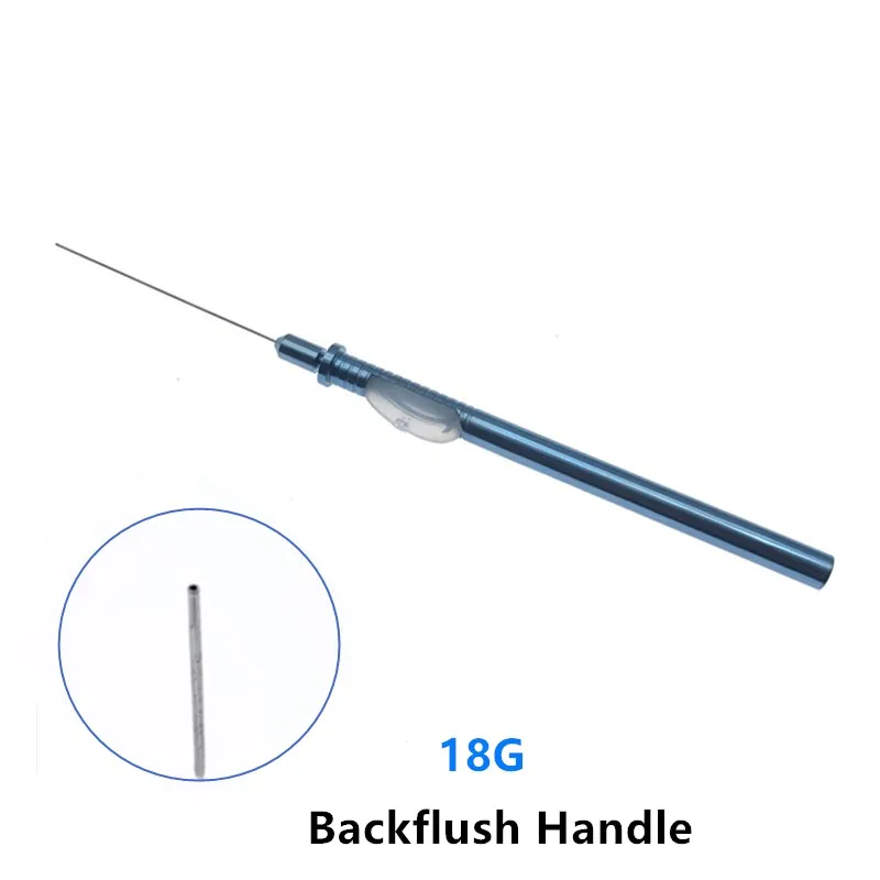 

18G Aspiration Needle Straight with silica gel cannulation inside Backflush handle