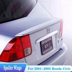 For Honda Civic 2001-2003 Year Sedan Spoiler Rear Trunk Lid Spoiler Wings ABS Plastic Black Tuning Decorate Body Kit Accessories