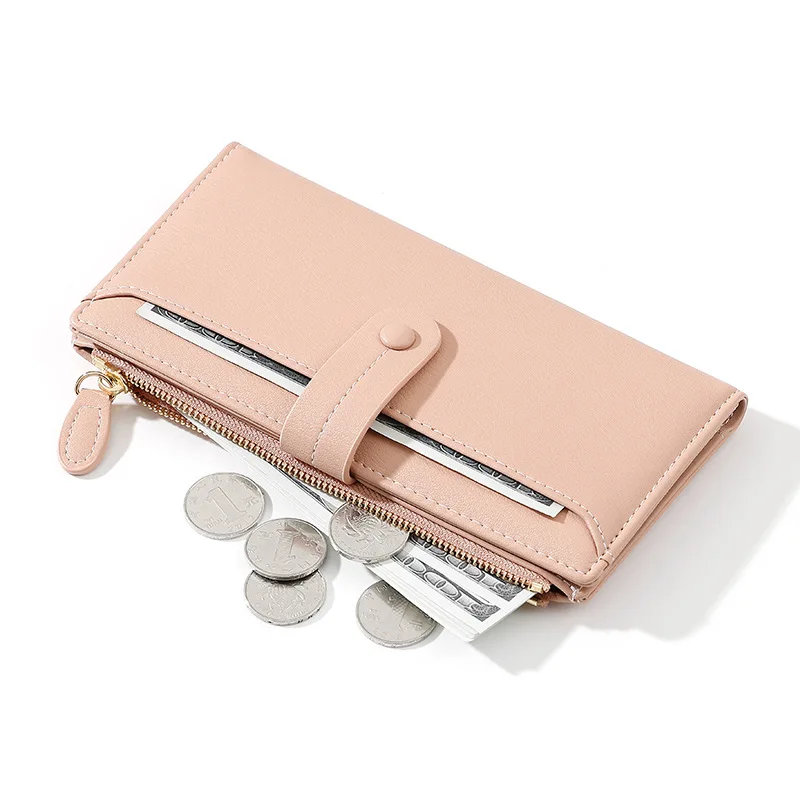 Western Hasp Zipper PU Leather Women Wallet Fashion Two Floded Card Holder Coin Purse for Ladies