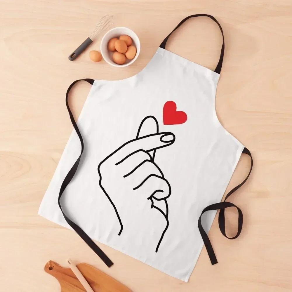 

Фартук с сердечком на палец (черный), предметы домашнего обихода, кухонный водонепроницаемый женский настраиваемый рабочий женский фартук