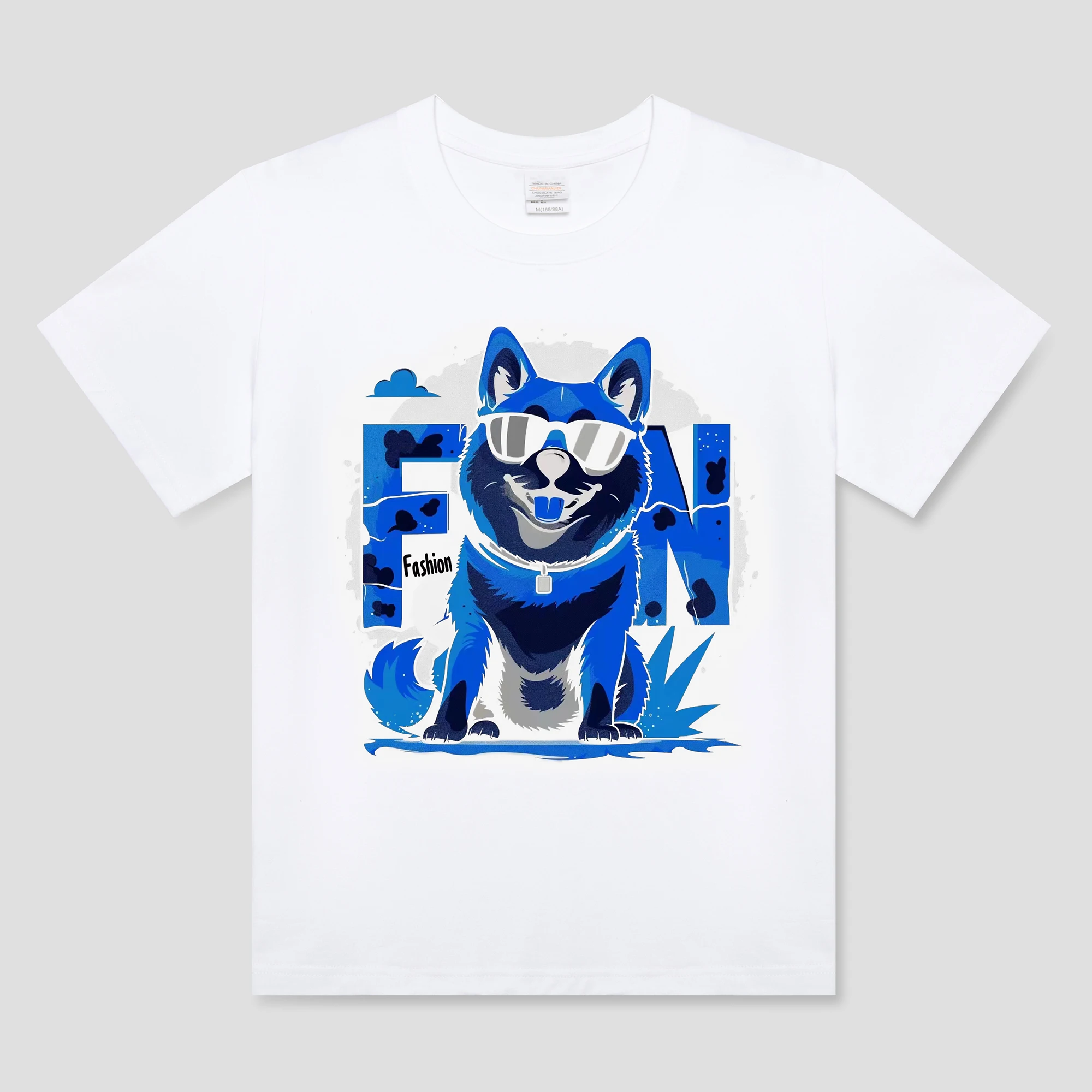 Cartoon T-Shirts For Men 100% Cotton 2024 Summer Y2k Hip Hop Streetwear Japanese Vintage Anime Dog Short Sleeve Tops Tee T Shirt