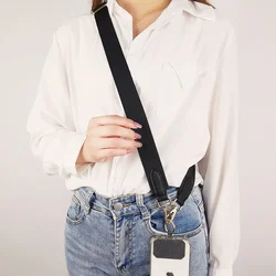 Phone Lanyard Long Oblique Body Adjustable Back and Neck Retractable Pendant Lossproof Sling Holding Clip Cute Phone Charm