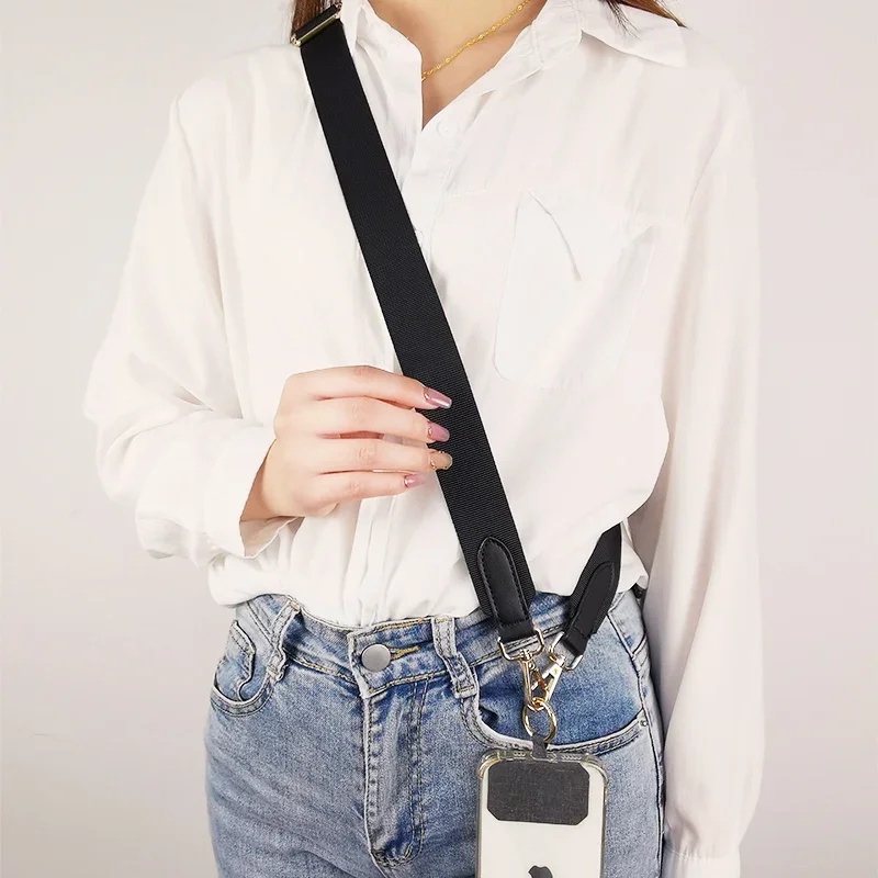 휴대폰 랜야드 긴 사선 바디 조절식 등 및 목 개폐식 펜던트, 손실 방지 슬링 홀딩 클립, 귀여운 휴대폰 참 