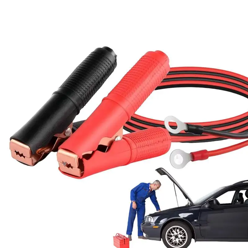 100cm Jumper Cables Battery Connection Lines Automotive Safety Kits with Alligator Clips Heavy Duty Car Booster Starter Firewire