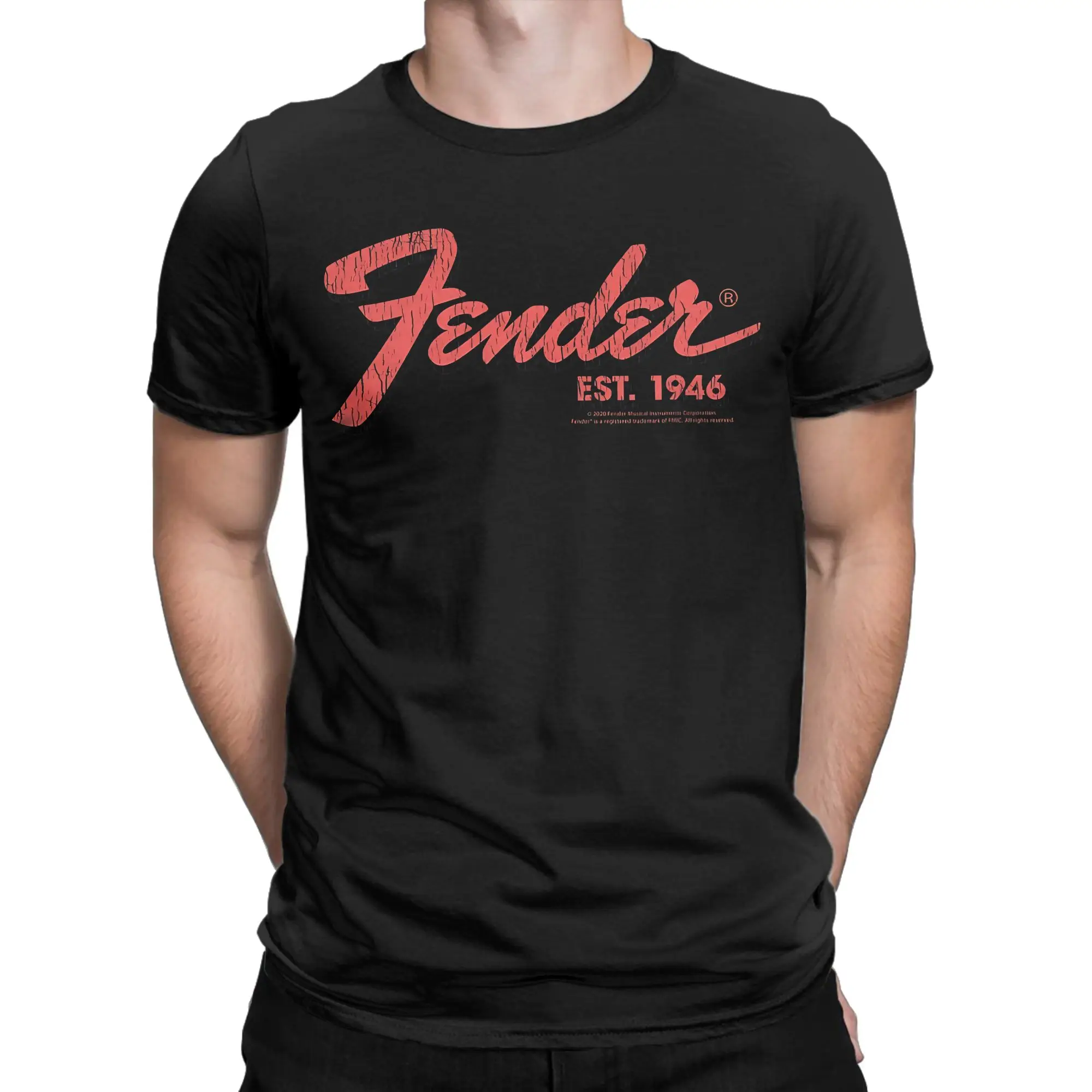 Streetwear T-Shirt Fender Jimi Hendrix Electric Guitar 100 Cotton T-Shirts  Hip Hop Tshirt for Men Casual Short Sleeve Clothing