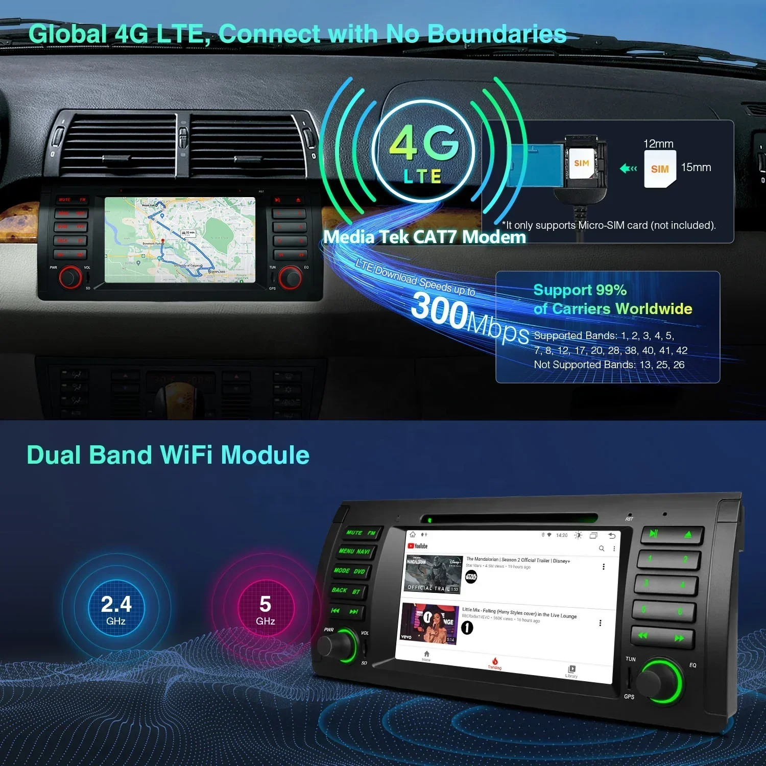 2025 XTRONS 7 "أندرويد 13 ثماني النواة شاشة Carplay أندرويد السيارات 4G LTE مشغل أقراص مضغوطة للسيارة ل X5 E53 1999-2006 #5