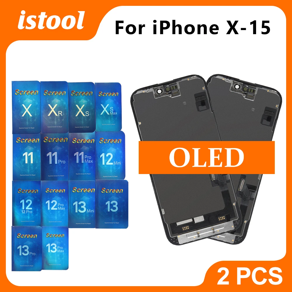 2PCS OLED For iPhone X XR XS Max 11 12 LCD Display For iPhone 13 14 Plus Touch Digitizer Assembly Replacement Screen 6 sold89,264.1999,193.06Save 9,928.87-10%1000istool StoreSee previewSimilar items