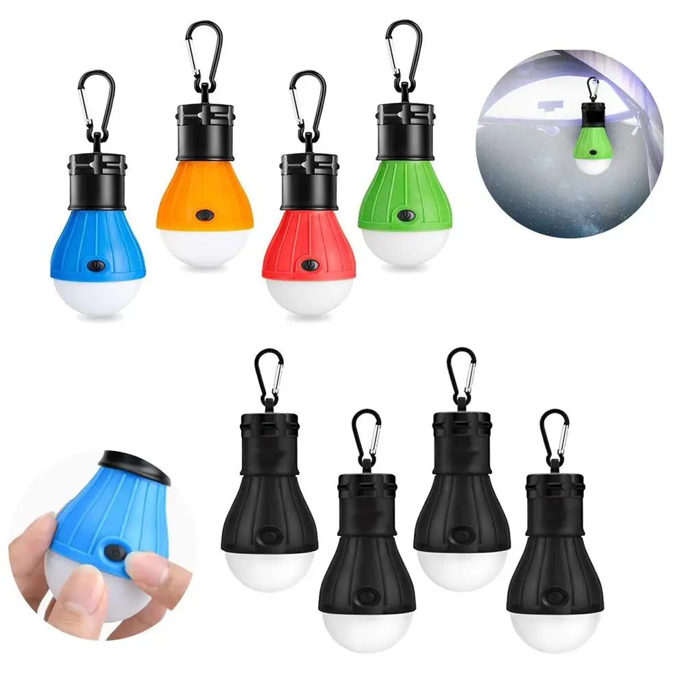 4 قطعة LED فانوس التخييم المحمولة باليد ضوء الطوارئ القابلة لإعادة الشحن في الهواء الطلق مصباح الخيمة Multihook للمشي لمسافات طويلة بقاء والعتاد