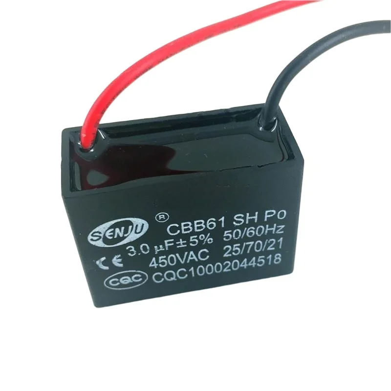 CBB61 1.2uf 2.5uf 4.5uf 350v 450v Motor Running Capacitor Electric Fan Capacitor for Motor and Refrigeration