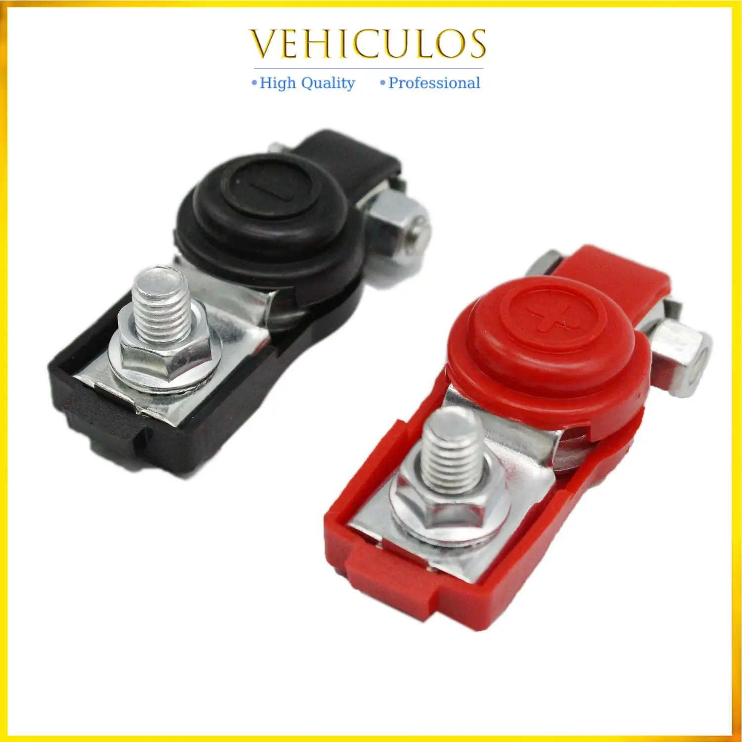 

2pcs New 12V/24V Battery Terminal Connector Battery Quick Release Battery Terminals Clamps Cap Clips Car Accessories Auto Parts