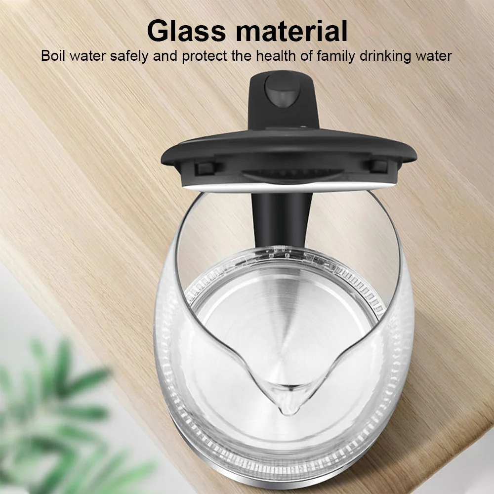 2L غلاية كهربائية زجاجية سريعة الغليان سخان مياه الشاي القهوة وعاء حراري سعة كبيرة إيقاف تلقائي غلاية ذكية للمنزل