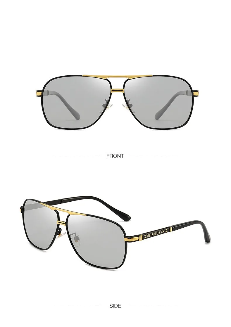 KAMMPT Übergroße Vintage Sonnenbrille Männer Frauen Mode Polarisierte Photochrome Shades Brillen Doppel Brücke Fahren Sonnenbrille – Detail 14