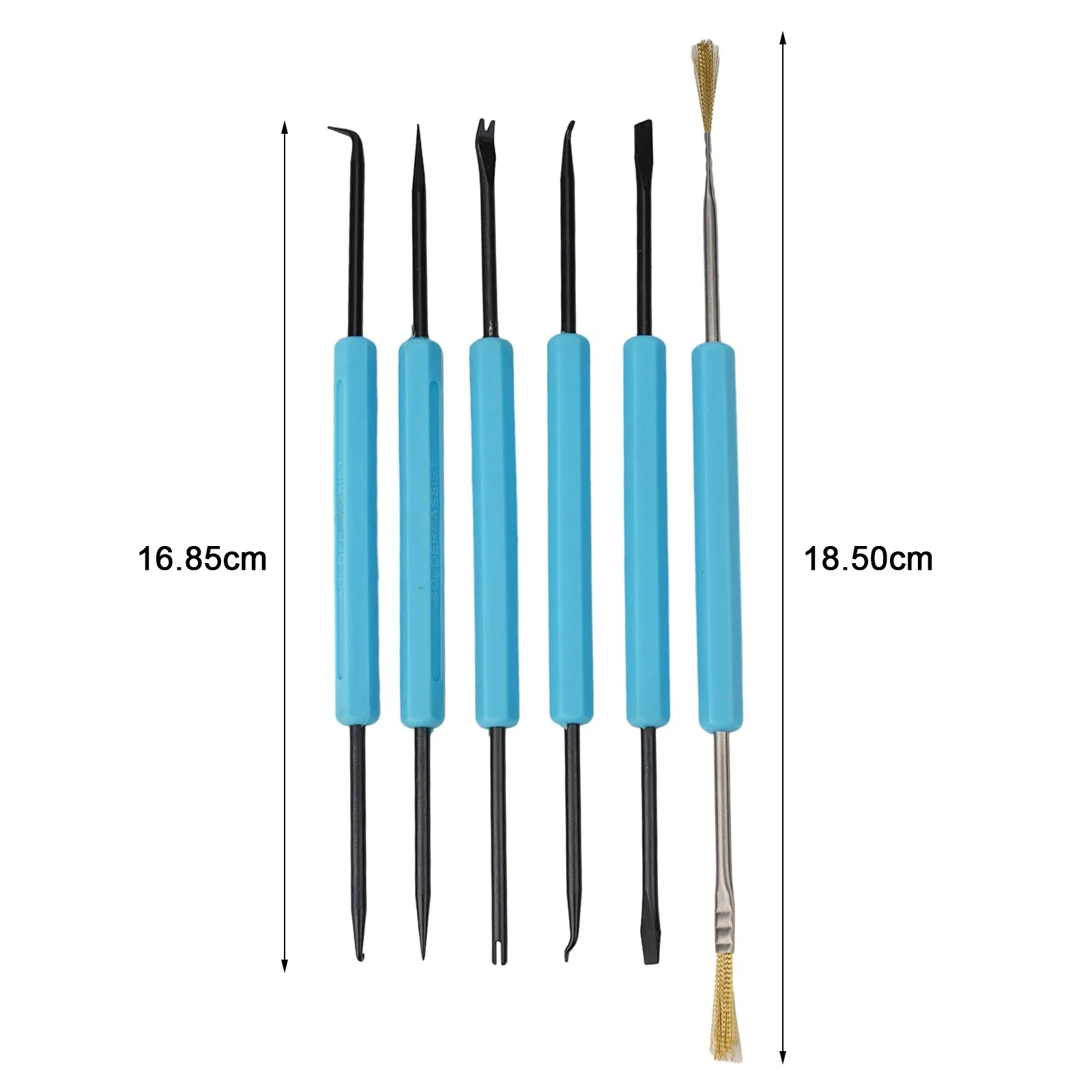 

Desoldering Aid Tool 6pcs Blue Solder Assist Repair Tool Components Welding Grinding Carbon Steel Cleaning Hand Tools