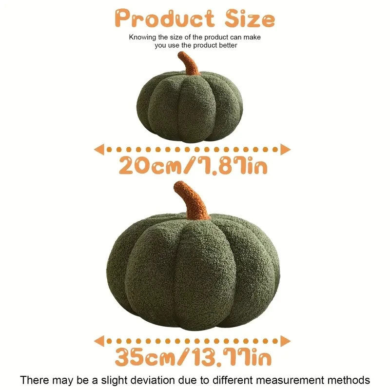 Pumpkin Plush Toy Soft Stuffed Plant Halloween Decor Home Decor Pumpkin Pillow Child Cuddle Sleeping Partner Kids Birthday Gifts