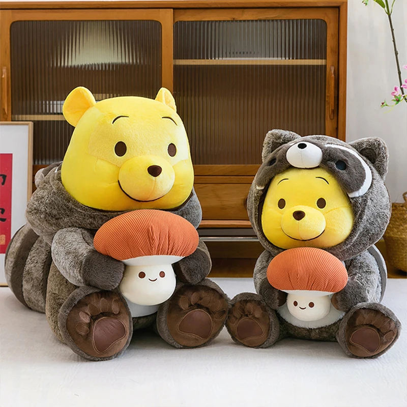 Neues Plüsch-Eichhörnchen-Winnie-Bär-Stofftier mit abnehmbarem Hut, süße Teddy-Puppe für Kinder, Geburtstag, Weihnachten, Geschenk, Stofftier für