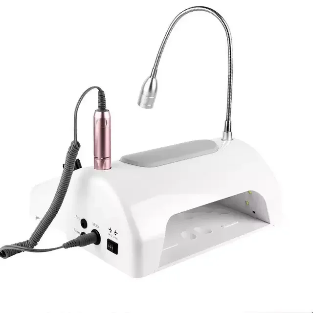 5-in-1 electric manicure nail machine with polishing dryer nails art tool gel dryer lamp nail drill dust collector