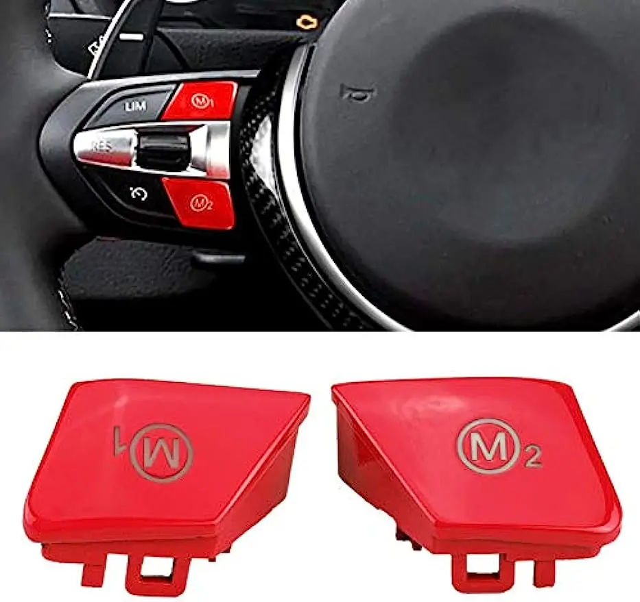 Gloss Red Steering Wheel Switch Button For BMW M3 M4 F80 F82 F83 M2 M3 M6 Sport Steering Wheel