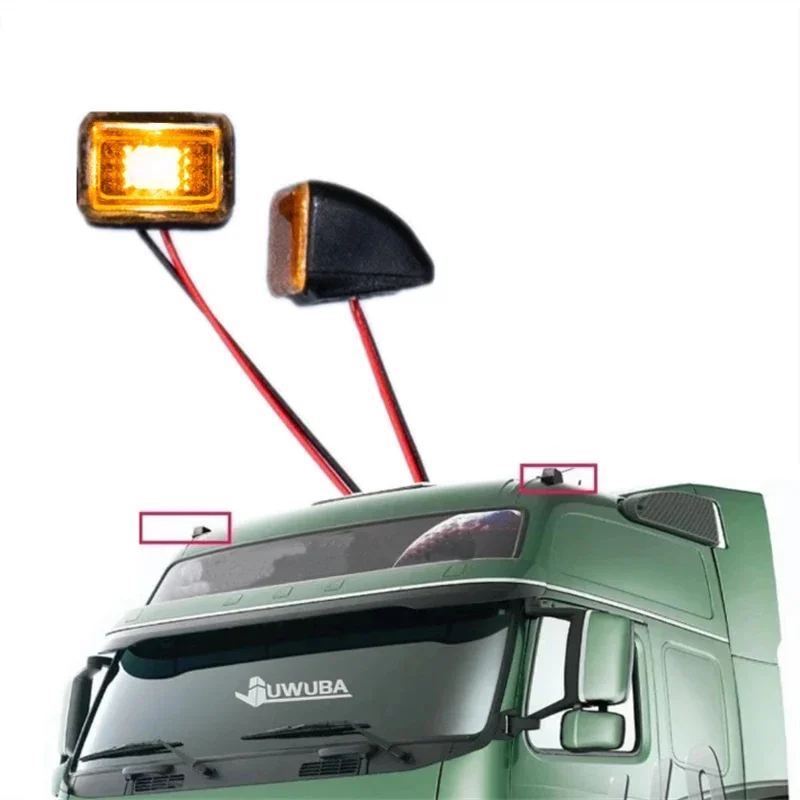 Lampe de toit LED pour camion RC, simulation de la largeur, pièces de bricolage, Tamiya 1/14, Scania, BENZ, VOLVO, MAN