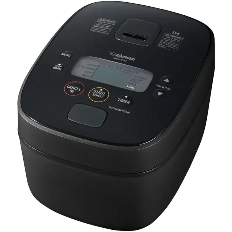 Induction Rice Cooker and Warmer, 5.5 Cup Capacity, Black, 9.25 x 12.25 x 7.88