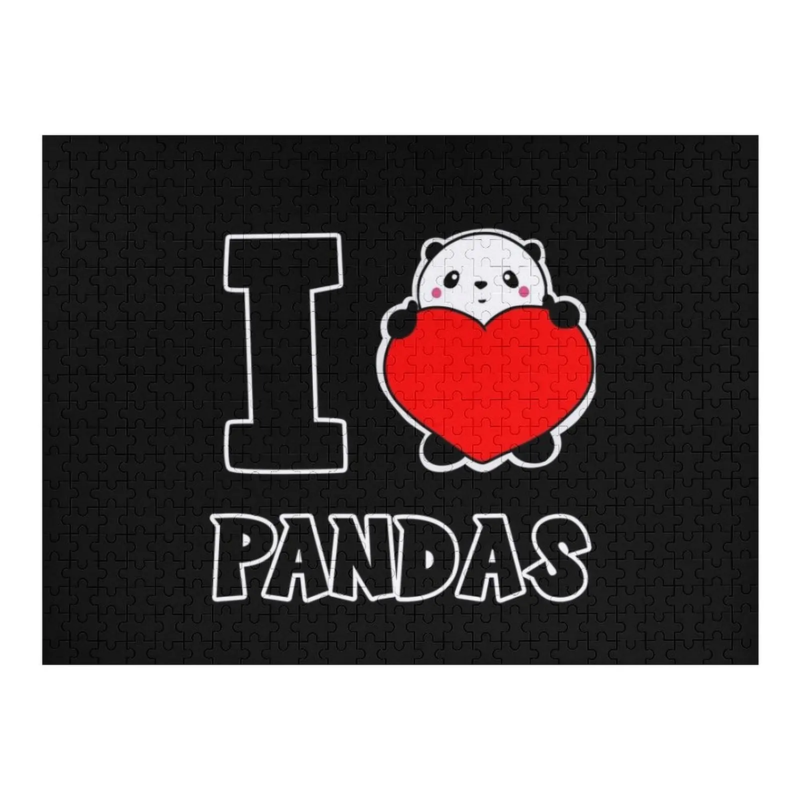 

I love Pandas Jigsaw Puzzle Wooden Adults With Personalized Photo Puzzle