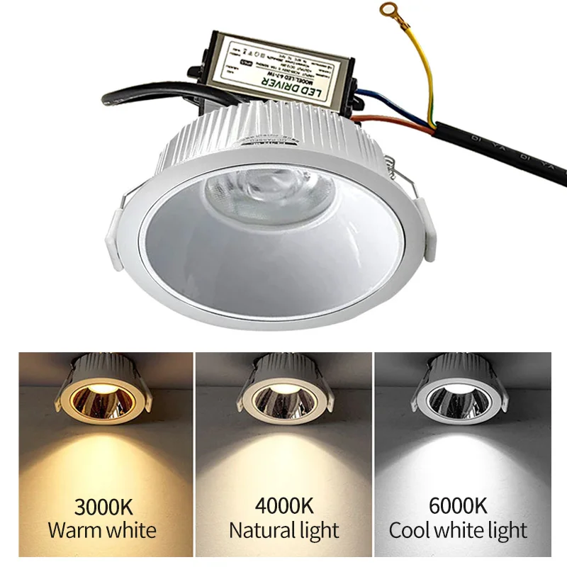 Łazienka wodoodporna typu downlight Kuchnia łazienka odporna na wilgoć mgiełka prysznicowa wbudowana lampa niebo IP65,, 3W, 5W, 12W, 15W