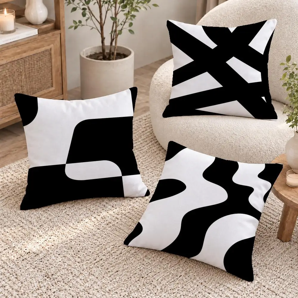 Bold Art Wabi-Sabi Cushion Cover Short Plush Pillow Cover, Washable Wrinkle-Resistant for Sofa Bedroom Decor Gift