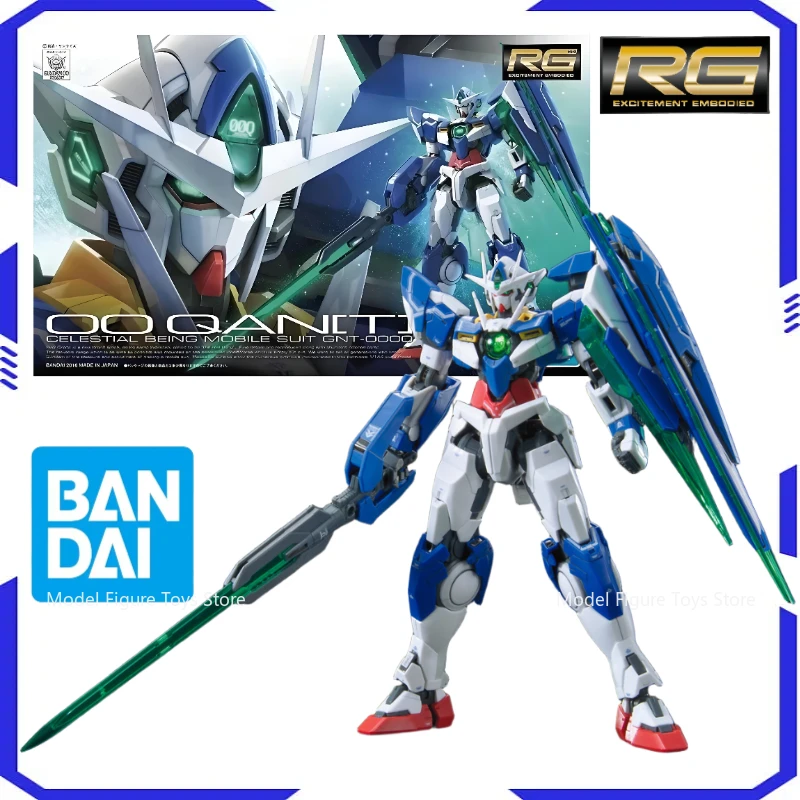 

Bandai Genuíno 1/144 RG-00 QAN[T] Model Kit Anime Warrior Component Model Anime Action Character Doll Toy Gift Boy's Gift