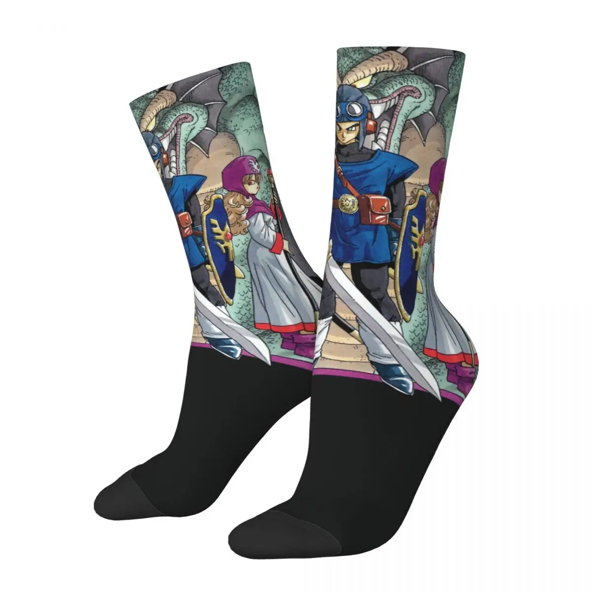 

Hip Hop Retro Chracters Crazy Men's Socks Unisex Dragon Quest Street Style Pattern Printed Funny Novelty Happy Crew Sock