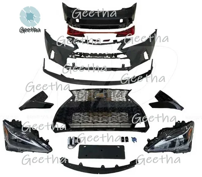 

For Lexus IS250 2006-2012 Upgrade to 2021 Model Body Kit Include Front and Rear Car Bumpers Grille Headlights Taillights
