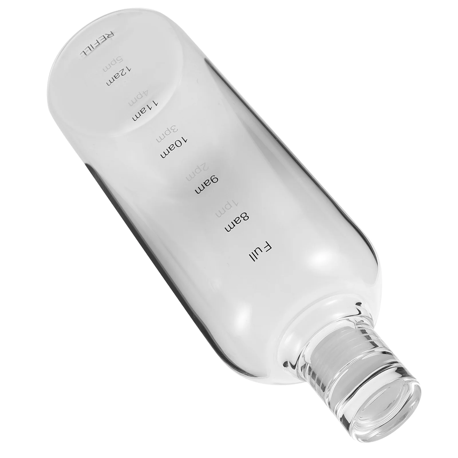 

Clear Glass Water Bottle Motivational Time Marker Large Capacity Portable Fitness Hydration Bottle for Sports Office