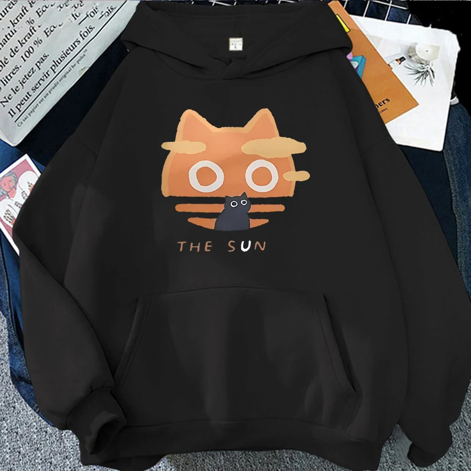 

Winter Fans Cat Print Anime Funny Men's Woman's Hoodies Hip Hop Fashion Casual Large Y2K Couple's Tops Comfortable Clothing