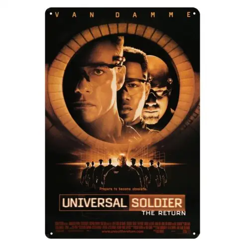 Universal Soldier Jean Claude Van Damme Movie Metal Poster Tin Sign 20x30cm