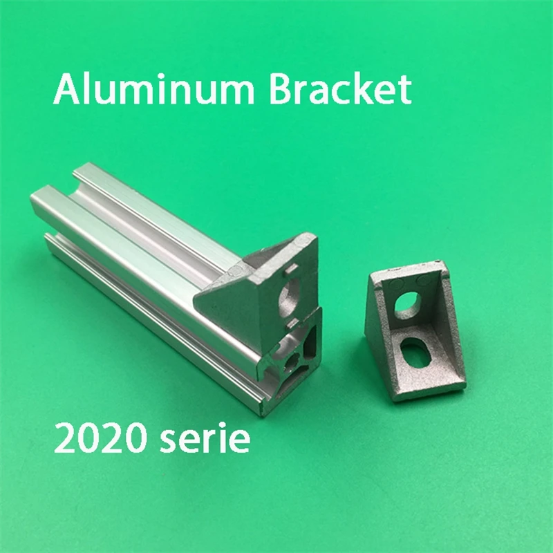 

100pcs 2020 Brackets Corner fitting angle aluminum 20x20Corner Bracket 20x20x17mm Solid Cast For 20mm Extrusion CNC Routers