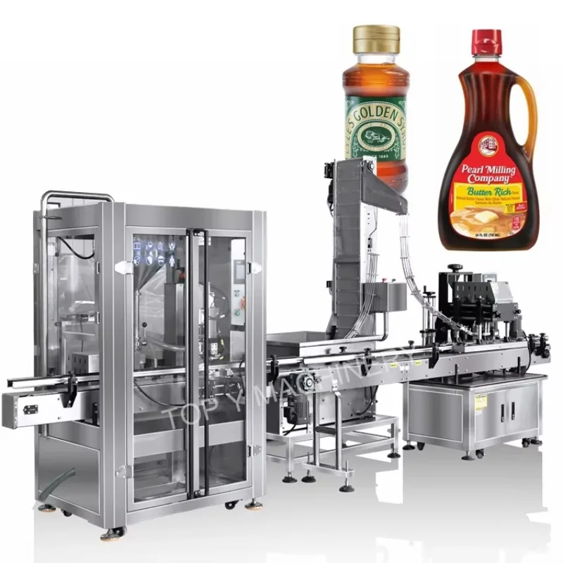 8-Head Automatic Linear Vertical Magnetic Pump Pneumatic Bottle Edible Oil Filling Machinery for Beverage Dust Cover Glass