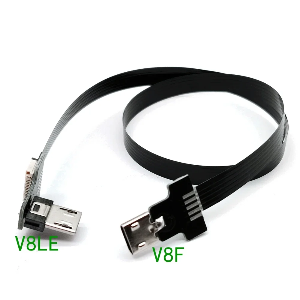 

Android extension cable, mobile data cable, charging 90 degree elbow micro USB interface extension cable