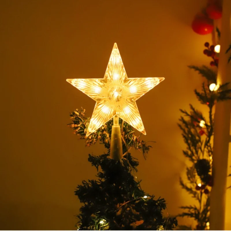 LED RGB Christmas Tree Topper Star Remote Control Color Changing USB Powered with Flashing Modes for Xmas Tree Holiday Decor