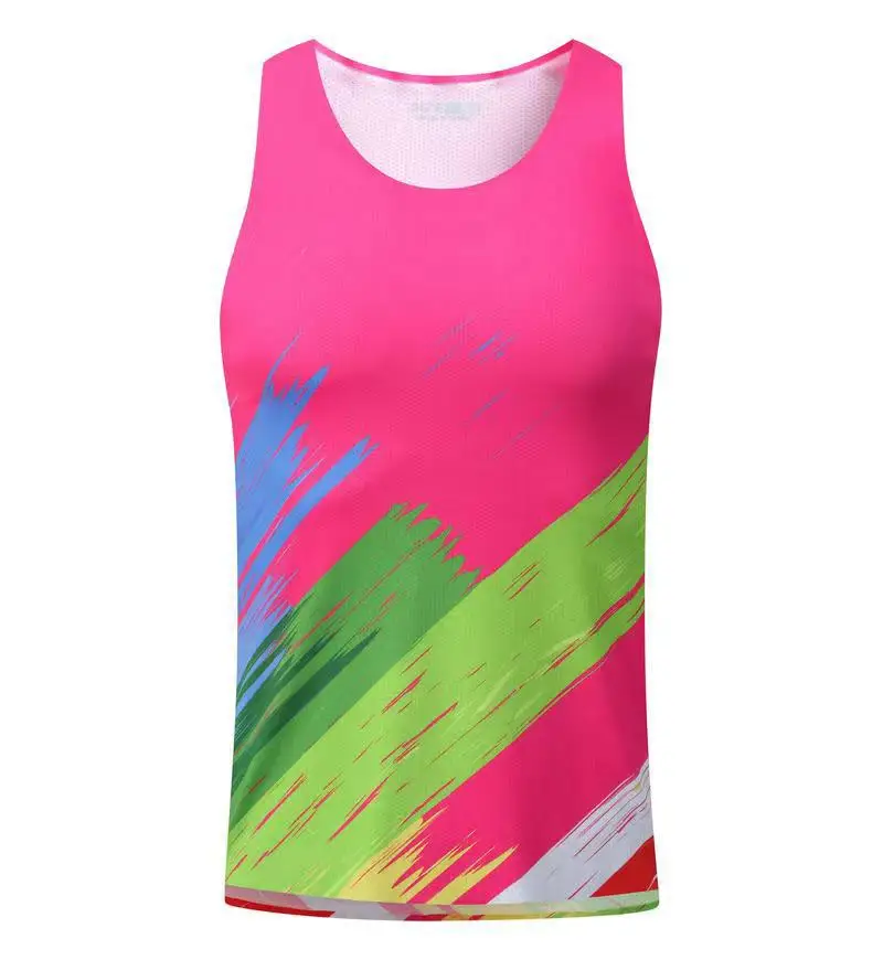 Outdoor Marathon Running Sports Men's Tank Top Summer Quick Dry Men Women Fitness Vest Fashion Breathable Gym T-shirt Casual Tee