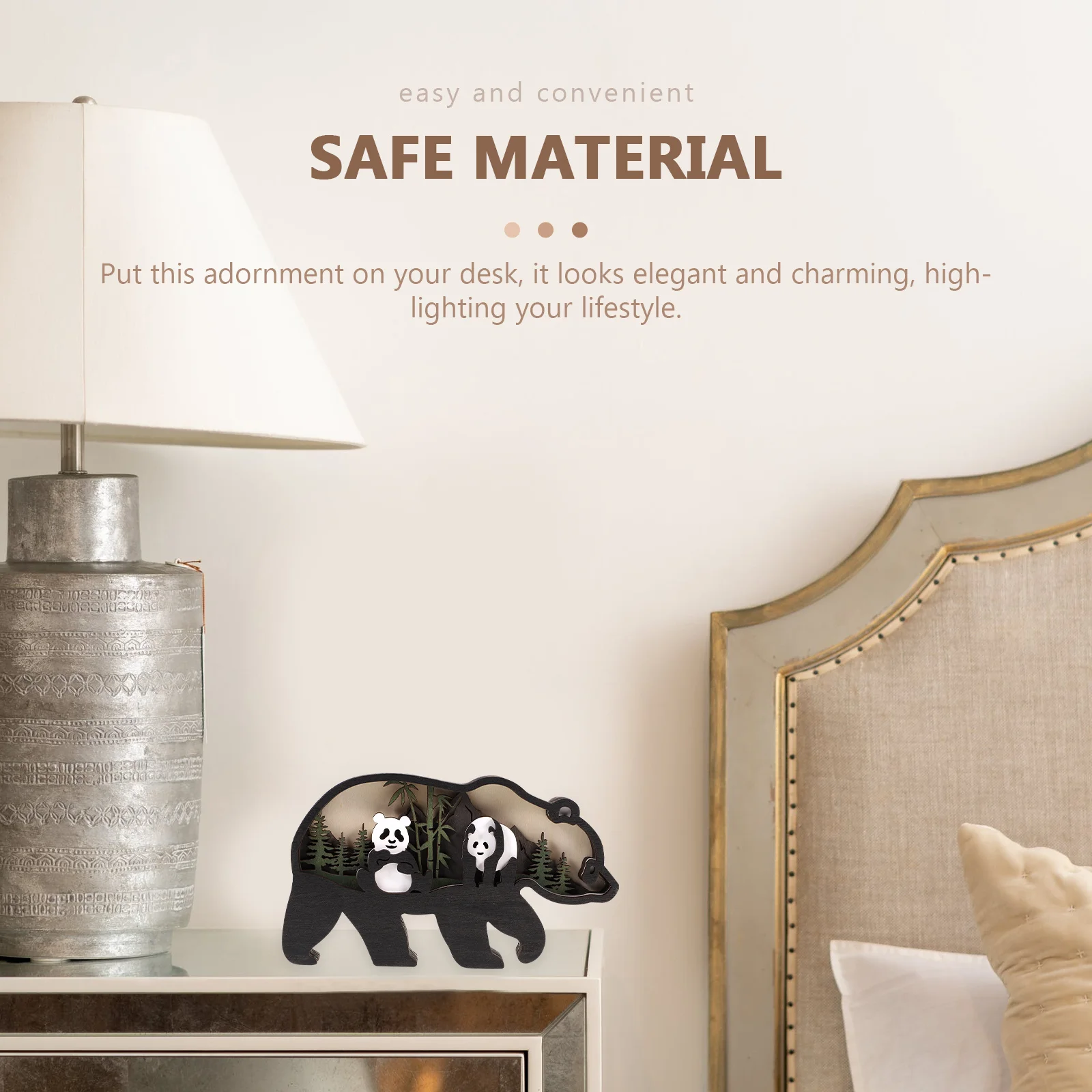 

Wooden Hollow Creative Tabletop Ornament for Home Hotel Desk Decoration Premium Wood Carved Animal Decor Modern