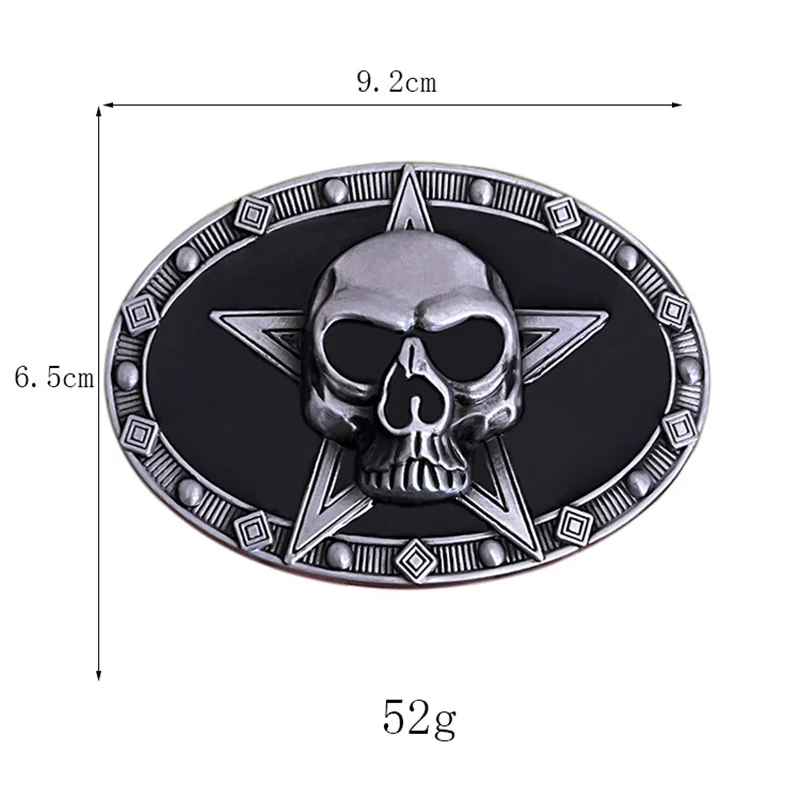 Pentagrama Punk Belt Buckle, estilo ocidental