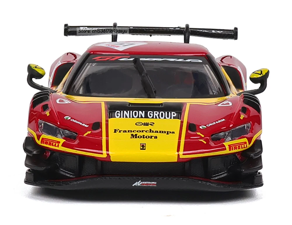 Bburago 1:43 24h LE MANS Ye Yifei Ferrari 2025 499P # 83 schwarze Basis Acrylbox-Basis Legierung Luxusfahrzeug Diecast-Automodell Spielzeug – Detail 11