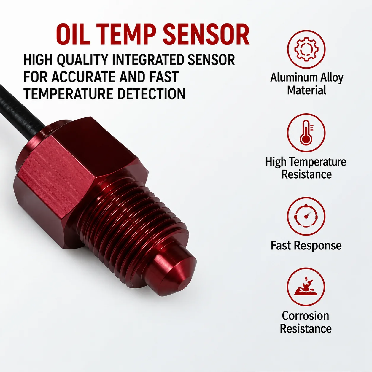 Motorcycle Digital Oil Temperature Gauge with One-Piece Integrated Sensor Wire Oil Temp Meter for NMAX125 PCX125 - view 4